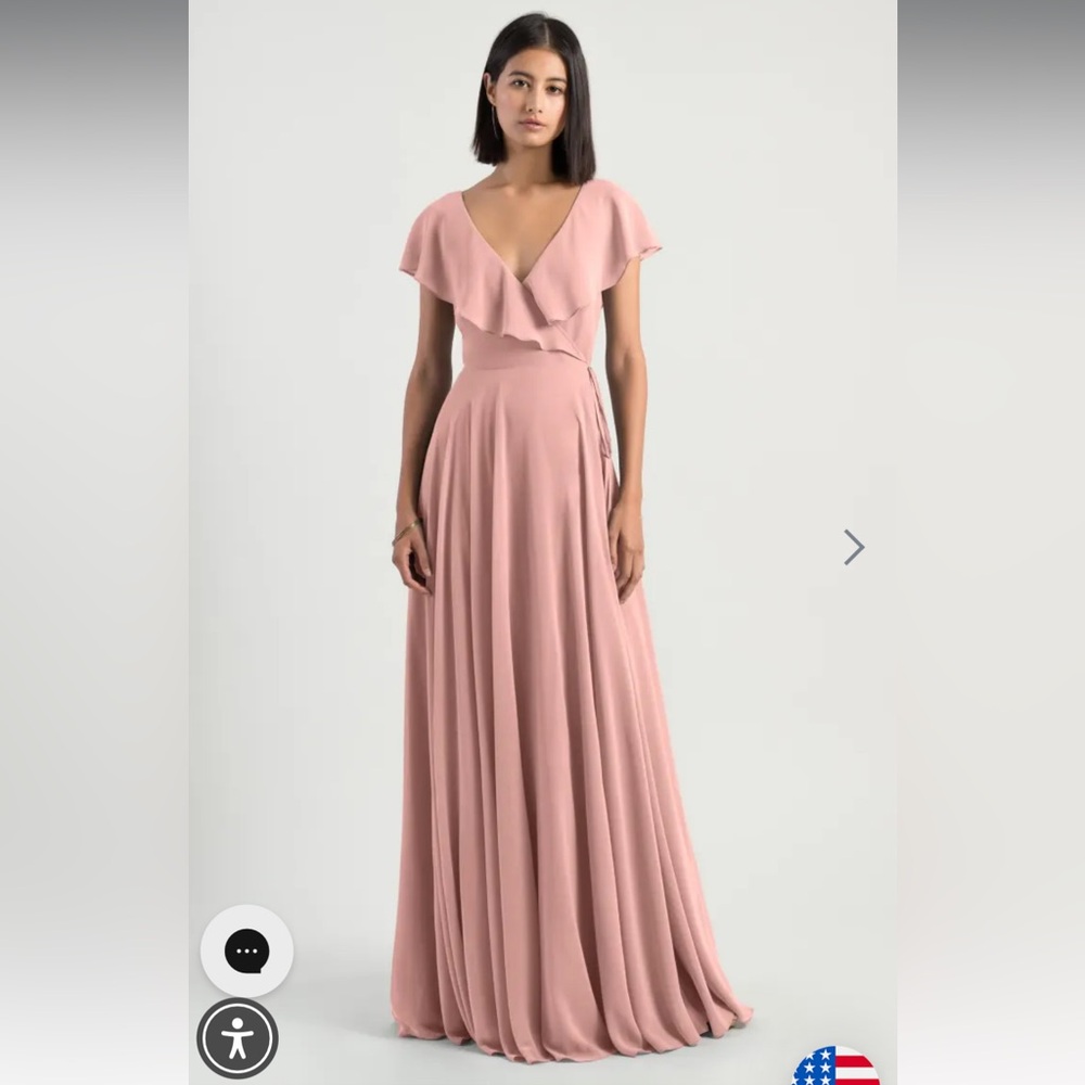 NWT Jenny Yoo Faye wrap dress, rosewater luxe chiffon size 4 unaltered & unworn